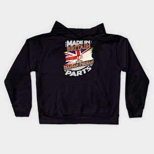 Made In Britain With Iranian Cat Parts - Gift for Iranian Cat From Iran Kids Hoodie